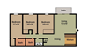 3 Bed 2 Bath 1280 sq. Ft.